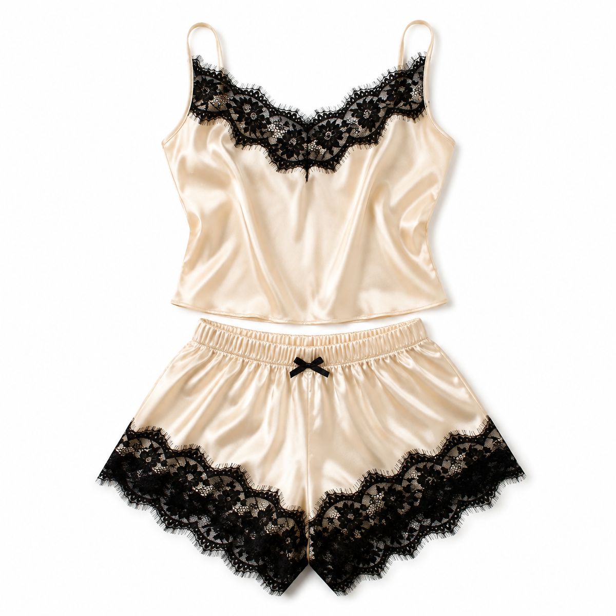Summer Lace Silk Pajama Set