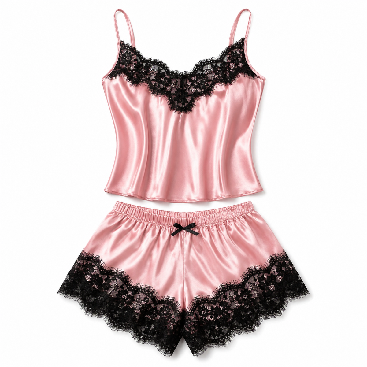 Summer Lace Silk Pajama Set