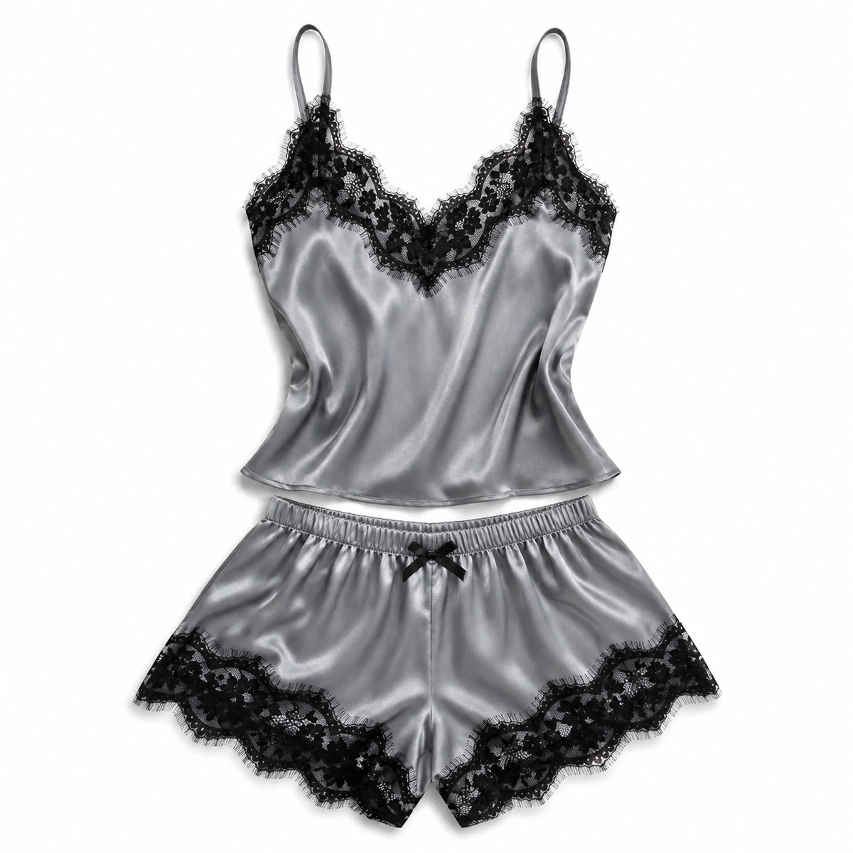 Summer Lace Silk Pajama Set