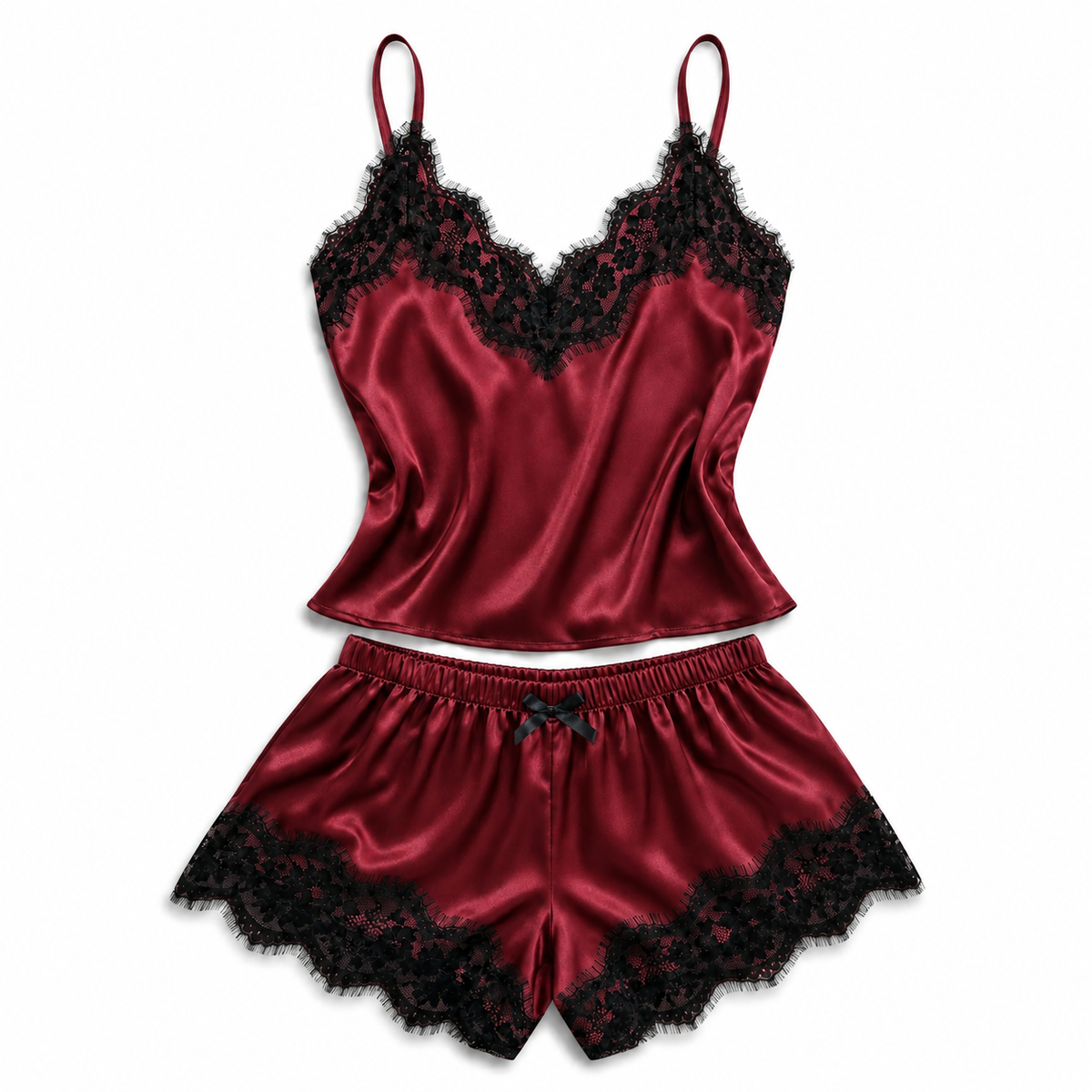 Summer Lace Silk Pajama Set