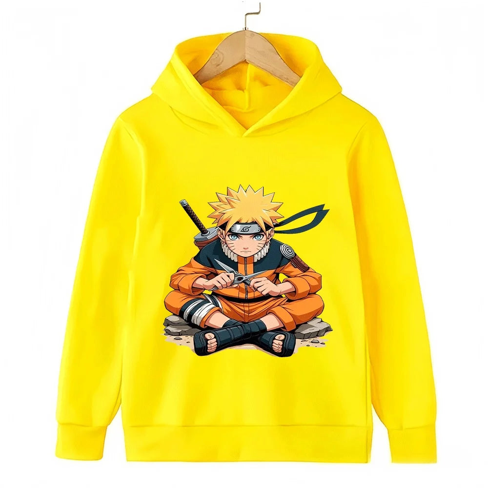 Naruto Kids Hoodie Anime Uzumaki Naruto Printed Sweatshirt for Boys Girls Children Casual Long Sleeve Pullover Top Autumn Winter