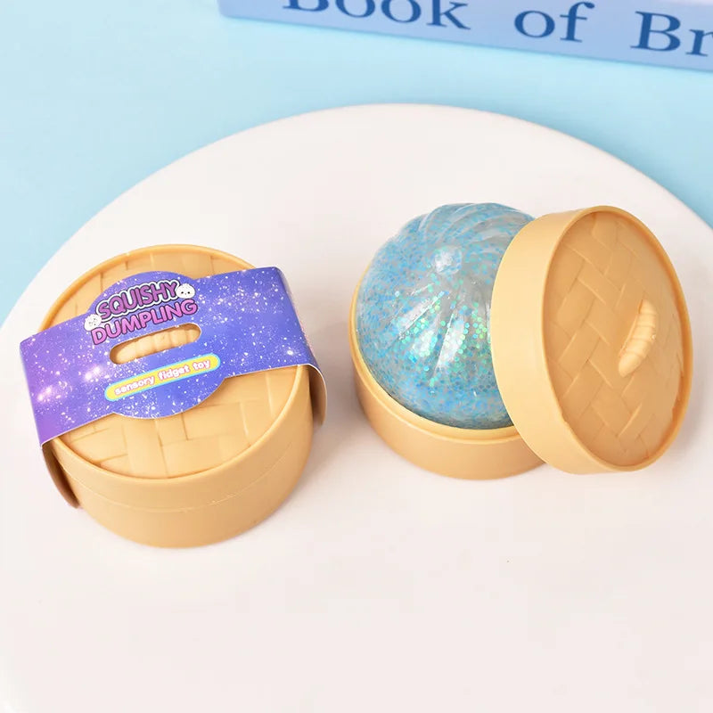 Blingbling Gold Powder Crystal Squishy Dumpling Small Steamed Bun