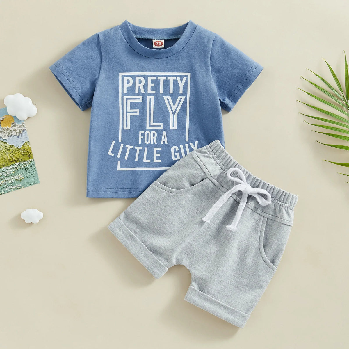 Summer Toddler Baby Boys Shorts Set Short Sleeve Letters Print T-shirt