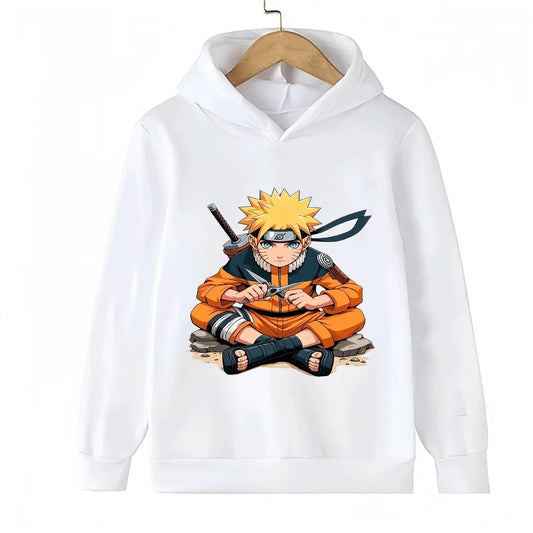 Naruto Kids Hoodie Anime Uzumaki Naruto Printed Sweatshirt for Boys Girls Children Casual Long Sleeve Pullover Top Autumn Winter